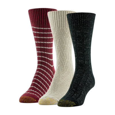 Gold Toe Ribbed 3pc. Crew Socks Womens