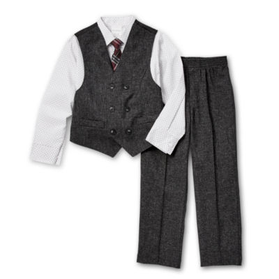 Van Heusen Little & Big Boys 4-pc. Suit Set, Color: Black - JCPenney