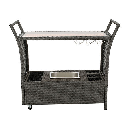 Bahama Serving Cart, One Size, Gray