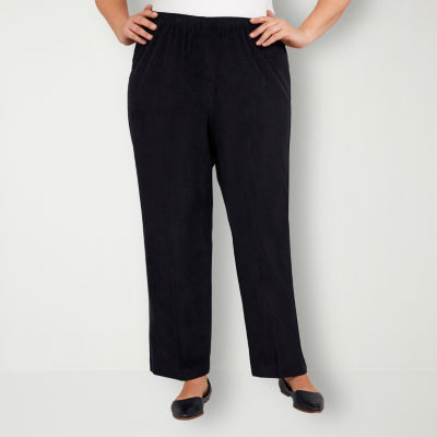 Alfred Dunner Classics Womens Mid Rise Straight Corduroy Pant