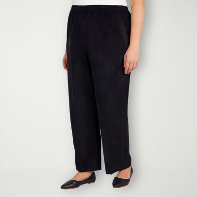 Alfred Dunner Classics Womens Mid Rise Straight Pull-On Pants