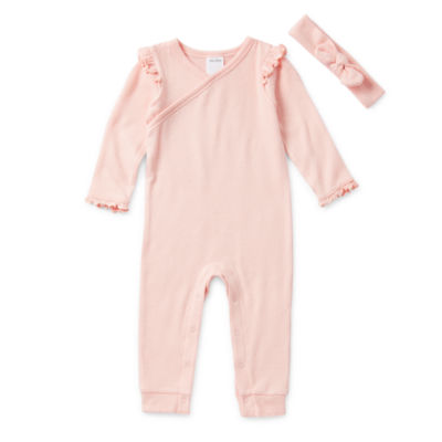 Okie Dokie Baby Girls Long Sleeve 2-pc. Jumpsuit