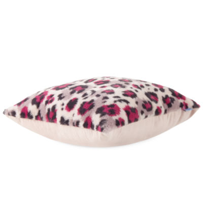 Forever 21 Anni Faux Fur Leopard Square Throw Pillow