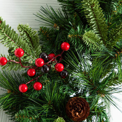 Nearly Natural 5 Pc Garlends And Wreath Set 5 Foot Pre-Lit Pine Christmas Tree