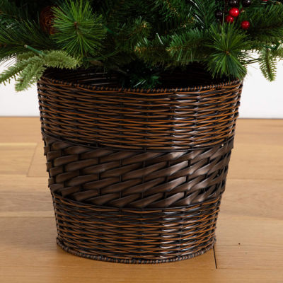 Nearly Natural 5 Pc Garlends And Wreath Set 5 Foot Pre-Lit Pine Christmas Tree