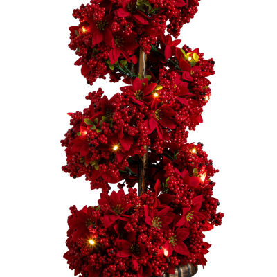 Nearly Natural 3 Foot Pre-Lit Timer Christmas Tree
