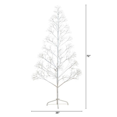 Nearly Natural 6 Foot Pre-Lit Christmas Tree