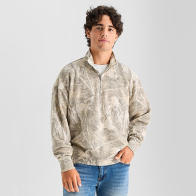 るー♡ Arizona Mens Mock Neck Long Sleeve Quarter-Zip Pullover - JCPenney