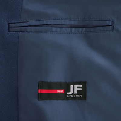 J. Ferrar Mens Knit Stretch Fabric Slim Fit Sport Coat