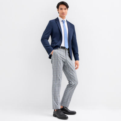 J. Ferrar Mens Knit Stretch Fabric Slim Fit Sport Coat