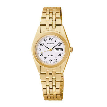 Seiko® Womens Gold-Tone Solar Watch SUT118 - JCPenney