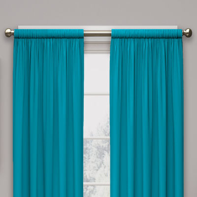 Eclipse Kids Microfiber Blackout Rod Pocket Single Curtain Panel