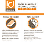 Intelligent Design Khloe Metallic Geometric Printed Energy Saving 100% Blackout Grommet Top Single Curtain Panel