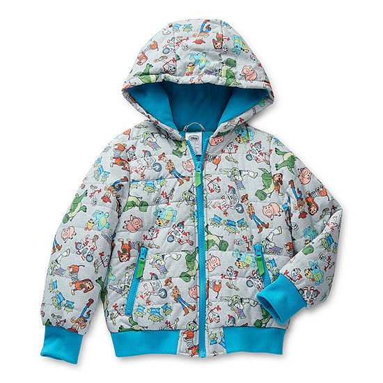 Disney Collection Little & Big Boys Toy Story Hooded Water Resistant Midweight Quilted Jacket
