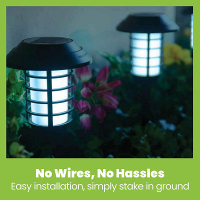 Bell + Howell Solar Powered Pathway  and Garden Lights with 2 Lighting Modes and Remote Control - Set of 4