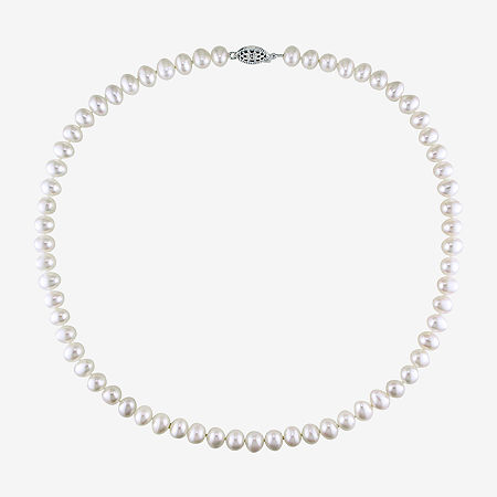 Womens White 18 Inch Strand Necklace, One Size