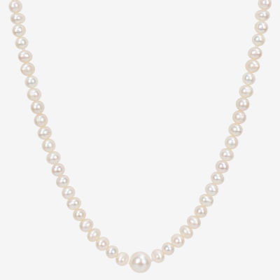 Womens White 100 Inch Strand Necklace