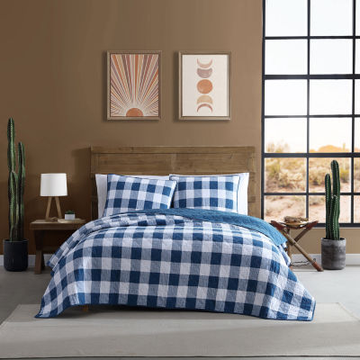 Wrangler Flagstaff Quilt Set USHSA91219797, Color Open Medium Blue