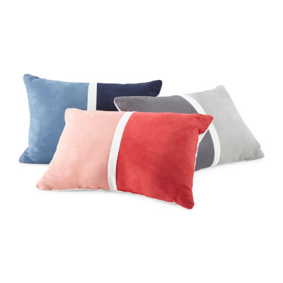 Home Expressions Faux Fuede Colorblock Lumbar Pillow