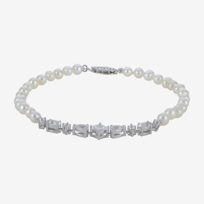 White Cultured Freshwater Pearl Strand Bracelets