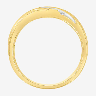 Mens 1/4 CT.T.W. Natural Diamond 10K Yellow Gold Ring