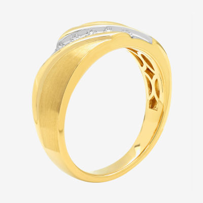 Mens 1/4 CT.T.W. Natural Diamond 10K Yellow Gold Ring