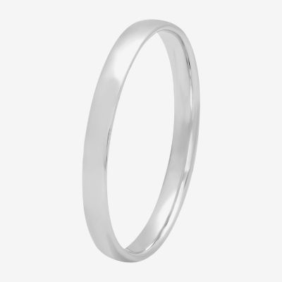  Personalized 2mm Comfort Fit Domed Sterling Silver Wedding Band