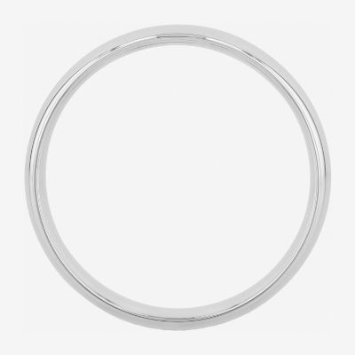  Personalized Mens 6mm Comfort Fit Domed Sterling Silver Wedding Band