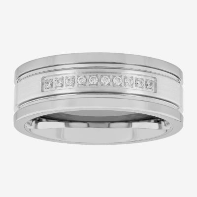 Mens 8MM 1/10 CT. T.W. Tungsten Wedding Band