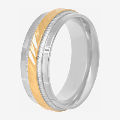 Mens 8mm Wedding Band Stainless Steel