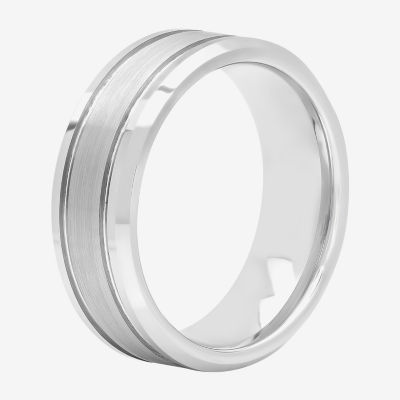 Tungsten Wedding Band, Mens 8mm