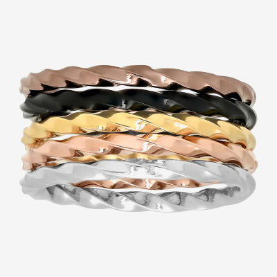 Womens Stainless Steel Wedding Ring Set