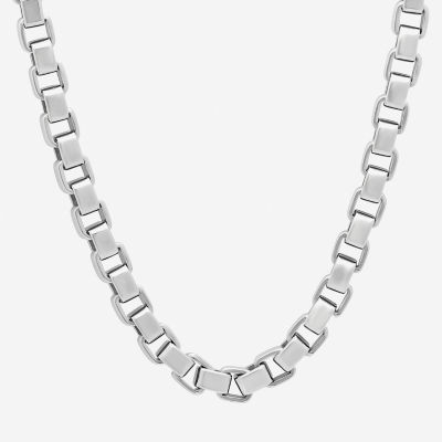 Mens Stainless Steel 24" 5mm Box Chain Necklace