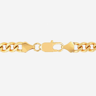 Mens Yellow Stainless Steel Figaro Chain