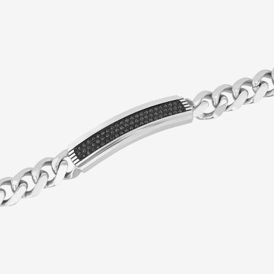 Stainless Steel 8 1/2 Inch Solid Curb Id Bracelet