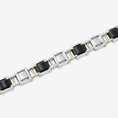 8 5/8 Inch Stainless Steel Solid Link Bracelet