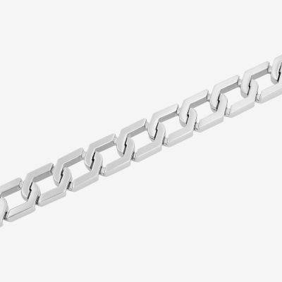 Stainless Steel 8 3/4 Inch Solid Link Bracelet