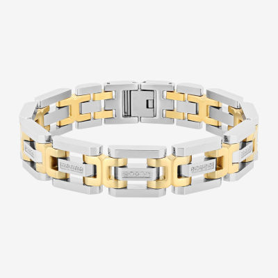 Stainless Steel 8 1/2 Inch Solid Link Link Bracelet