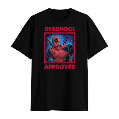 Big and Tall Mens Crew Neck Short Sleeve Regular Fit Deadpool Graphic T-Shirt