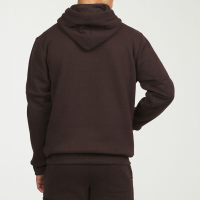 Akademiks Mens Hooded Long Sleeve Quarter-Zip Pullover