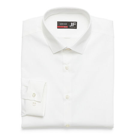 J. Ferrar Ultra Comfort Slim-Tall Long Sleeve Dress Shirt, 17-17.5 38-39, White