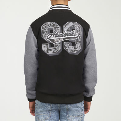 Akademiks Mens Fleece Varsity Jacket