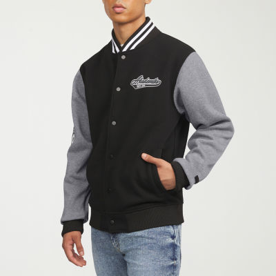 Akademiks Mens Fleece Varsity Jacket