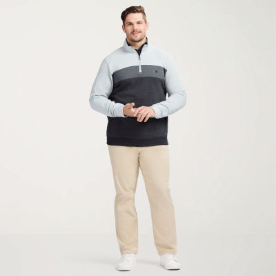 IZOD Big and Tall Mens Long Sleeve Quarter-Zip Pullover