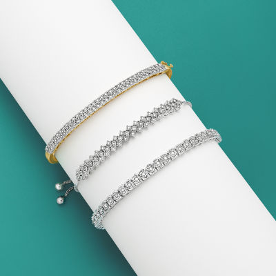 Effy Final Call Womens 1/2 CT. T.W. Natural Diamond Sterling Silver 7 Inch Tennis Bracelet