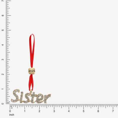 Monet Jewelry Gold Tone Sister Christmas Ornament