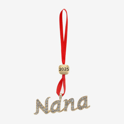 Monet Jewelry Gold Tone Nana Christmas Ornament