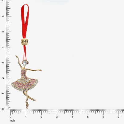 Monet Jewelry Gold Tone Pink Ballerina Christmas Ornament