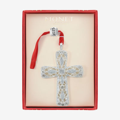 Monet Jewelry Silver Tone Christmas Ornament