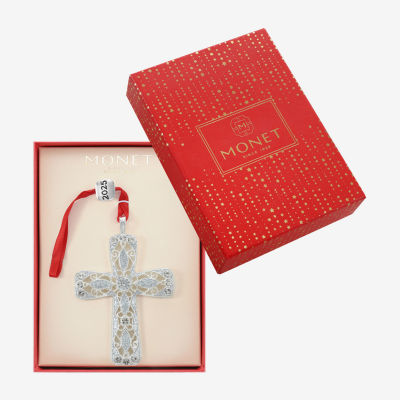Monet Jewelry Silver Tone Christmas Ornament
